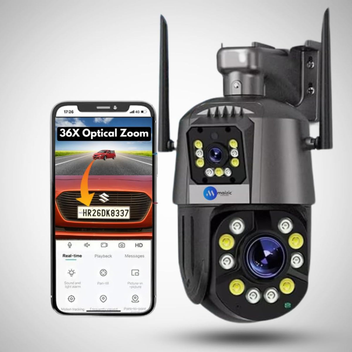 Maizic Smarthome Falcon 8MP Dual Lens PTZ WiFi Camera – 36X