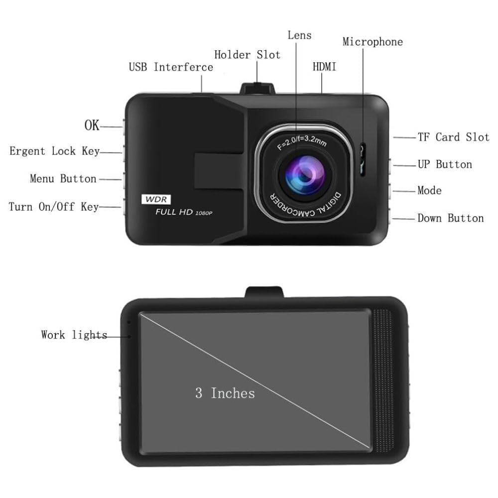 3MP FHD Mini Car DVR Dash Camera – maizic1