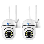 Maizic Smarthome Mini PTZ Wi-Fi Camera (Pack of 2) | 3MP HD Indoor/Outdoor CCTV with Pan-Tilt Zoom, Color Night Vision, Motion Detection & Two-Way Talk