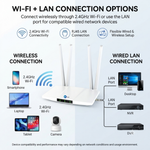 Maizic Smarthome 5G/4G CPE SIM WiFi Router with 4 Antennas, 300Mbps Speed, Rechargeable Built-in Battery, Up to 32 Users, 250m Coverage, Plug & Play Router for NVR, DVR, WiFi CCTV, Home & Office