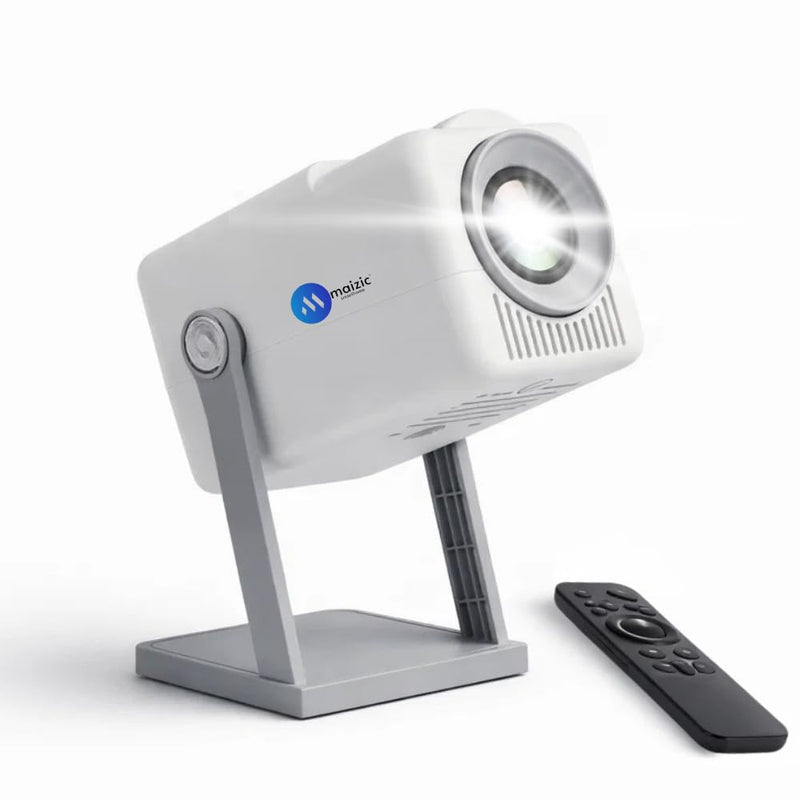 Maizic Smarthome AVITAR 4K Smart LED Projector | Native 4K | 8000 Lumens | Android 14 | Netflix, YouTube & Play Store | WiFi & BT | Auto Keystone | 360° Rotation | Miracast | HDMI, USB | 200″ Screen