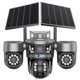 Maizic Smarthome Trigenie 4G Dual Solar Panel 6MP*3 UHD Triple Lens/Screen Dual PTZ Outdoor CCTV | Left Camera Manually Rotation | 16K mAh Battery | Color Night Vision | 2-Way Audio | Motion Detection