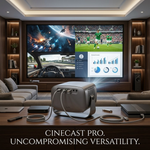 Maizic Smarthome CineCast Pro Smart WiFi Projector | Native 1080P Full HD | 4K Support | 18000 Lumens | Auto Focus & Auto Keystone | 170-Inch Home Theatre | Bluetooth 5.2 | Miracast | HDMI, USB, RJ45
