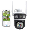 Maizic IRIS Max Dual Lens 5+5MP CCTV | Bullet + 360° PTZ | Color Night Vision | WiFi Outdoor Camera with Motion Detection & IP66 Waterproofing
