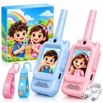 Maizic Smarthome Children's Video Calling Toy with Camera, Blue & Pink, Pack of 2 Two-Way Video & Voice Calling, Interactive Communication, USB-C Rechargeable, Face-to-Face Video Chat