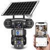 Maizic Smarthome Batman Solar 4G CCTV Camera (5MP + 5MP) | Dual Lens, Triple Screen FHD View | Outdoor SIM Camera with Color Night Vision, Two-Way Talk, AI Motion Detection & All SIM Support