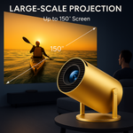 Maizic Smarthome Golden 2X Smart Projector | 800P Native, 1080p & 4K Support | Android 13.0, 950S Chip | Auto 4D Keystone, Netflix, Prime, WiFi & Bluetooth