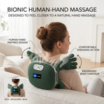 Maizic Smarthome Bionic Heated Neck & Back Massager with 4D Deep Tissue Kneading, Wireless Portable Shiatsu Massager with Simulated Human Hand Massage, Heat Therapy for Shoulder, Neck, Back & Muscle Relaxation – Green