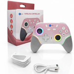 Maizic Smarthome Play X9 Wireless Bluetooth Gaming Controller | Dual Vibration, 6-Axis Gyroscope, RGB LED Joystick, 800mAh Battery| Compatible with Android, iOS, Windows PC, P3, P4 & Switch (Pink)