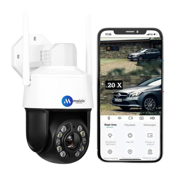 Maizic Smarthome Ultracam Falcon 5MP HD CCTV Camera | 20X Optical Zoom, Dual-Band WiFi (2.4GHz/5GHz), 4.7–94mm Lens, NVR & ONVIF Compatible, 2-Year Warranty – Home & Outdoor Security
