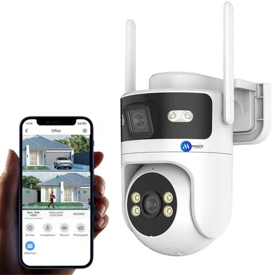 Maizic Smarthome Supercam Syno WiFi CCTV Camera 4 MP+ 4 MP Full HD Home Security Smart Camera, 360 Degree Coverage, Night Vision, Two-Way Audio, Mobile App, Cloud & SD Card Recording