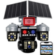 Maizic Smarthome Batman Siren 4G Dual Solar Panel Outdoor CCTV Camera | Triple (Lens/Screen) 5MP×3 UHD | Manual Side Cameras Rotation | 360° View | Color Night Vision | 2-Way Audio | Motion Detection