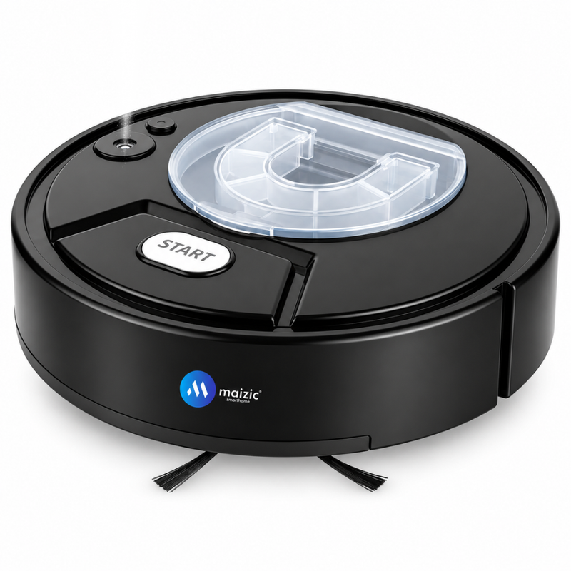 Maizic Smarthome SweepX 1 Robot Vacuum Cleaner for Home, 2-in-1 Automatic Sweeping, Vacuuming & Powerful Suction, Water Spray Function, Compact Floor Cleaning Robot for Tiles & Marble