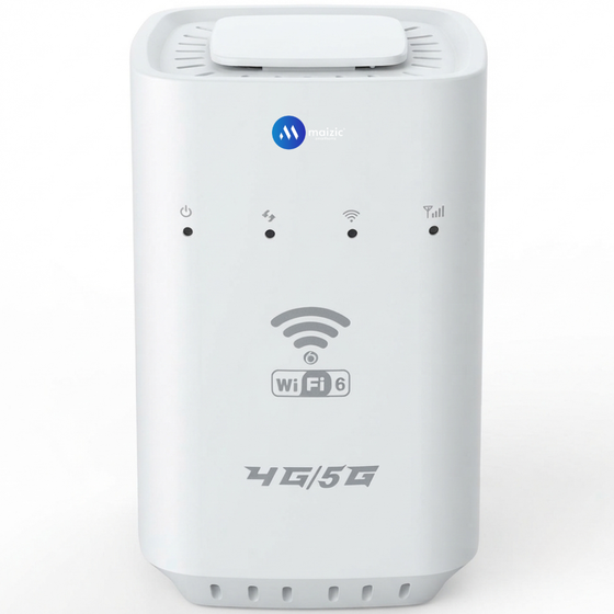 Maizic Smarthome WiFi 6 4G/5G LTE CPE Router with SIM Card Slot, 300Mbps Wireless Router with WAN/LAN Port, Portable Type-C WiFi Hotspot for Home, Car, Travel & Office