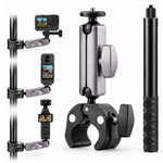 Maizic Smarthome 360° Rotating Bike Handlebar Camera Mount Clamp, Aluminium Motorcycle Action Camera Holder for Insta360 X6/X5/X4/X3, GoPro Hero 13/12/11/10/9, DJI Osmo Action & Maizic Q6-11 & X5 Pro