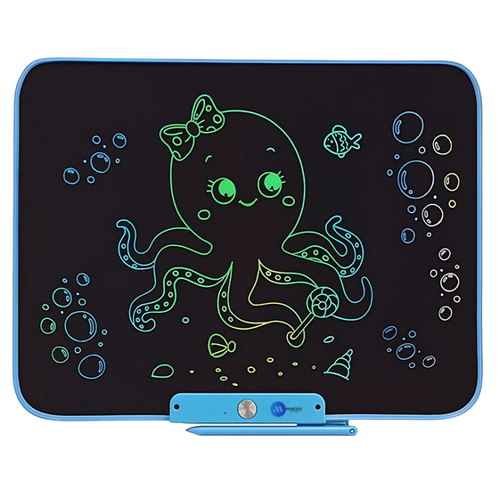 Maizic Smarthome LCD Writing Tablet 15 Inches Colorful Screen Drawing Pad, E-Writing and Scribbler Boards for Kids, Electronic Learning Toys for 3-12 Year Old Girls/Boys Blue, Colorful Screen