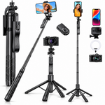 Maizic Smarthome CreatorPod 5 75-Inch Selfie Stick Tripod, 190cm Aluminum Tripod with 360° Ball Head, Detachable Bluetooth Remote & Phone Holder for iPhone, Android, GoPro, Vlogging, Reels & Travel