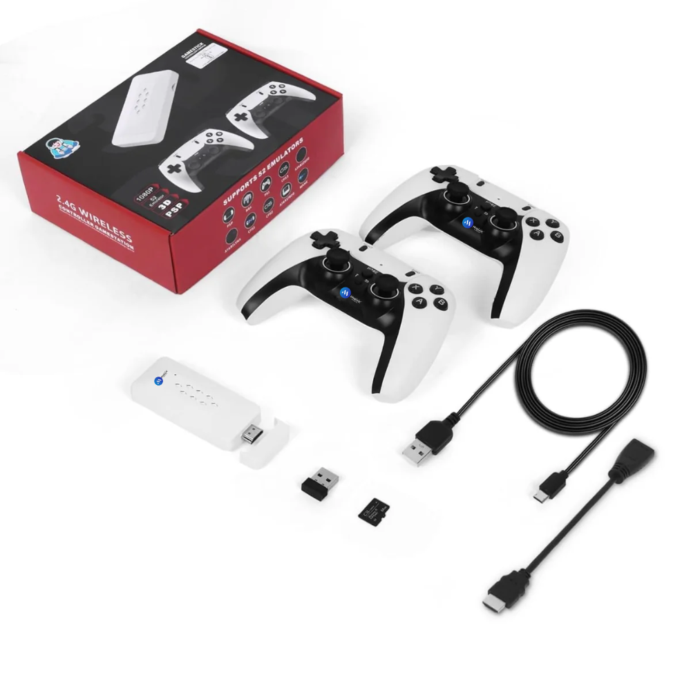 Maizic Smarthomes M22 Game Stick | 64GB Retro Gaming Console | 30,000+ Games | Built-in 52 Emulators | Wireless HD Controller | Classic Edition with Tekken, Mario, Road Fighter, GTA VCity, God of War