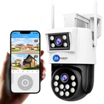 Maizic Smarthome 360° Ultra 2k Resolution 6+6MP Full HD Pan/Tilt WiFi CCTV Outdoor Camera, Compatible with Nvr & Onvif