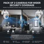Maizic Smarthome Mini PTZ Wi-Fi (Pack of 2) CCTV Cameras 3MP | 360° Pan Tilt Indoor & Outdoor Security Cameras | Color Night Vision | AI Motion Detection | Two-Way Audio | Multi-User App Access