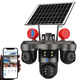 Maizic Smarthome TRIGENIE Siren 4G Solar Outdoor Security Camera | 15MP Triple Lens (5MP×3), Triple Screen Live View, 360° AI PTZ, Active Siren, Color Night Vision, Human Detection, Two-Way Audio, IP66