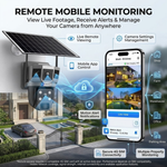 Maizic Smarthome Shark Outdoor 4MP 4G SIM Solar CCTV Camera | Triple Lens & 3-Screen Monitoring | No WiFi Required | Color Night Vision | Motion Detection | Two-Way Audio | Weatherproof Security Camera