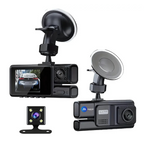 Maizic Smarthome Labial 3 Channels Dash Camera | 5MP 1296P FHD Front and Rear Inside Loop Recording | Built-in Wi-Fi | Night Vision | G-Sensor | Triple Car Camera with 2 Inch Screen, WDR, Parking Mode