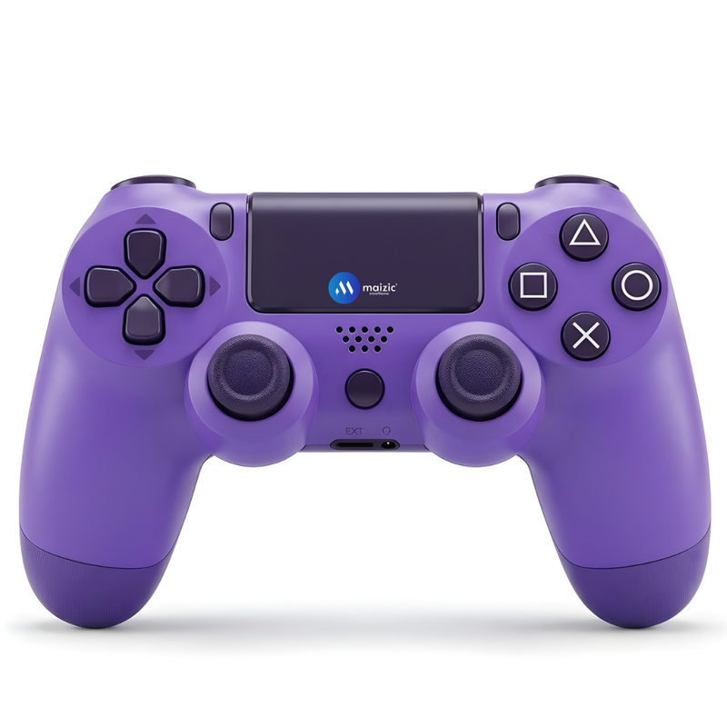 Maizic Smarthome Funetic Purple Wireless Bluetooth P4 Controller | Dual Vibration Gamepad with Turbo, Touchpad | Type-C Fast Charging, 10Hr Battery | Compatible With PC & Smartphones