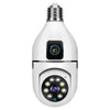 Supercams 2-in-1 Dual Lens Dual Screen Bulb 4MP Wi-Fi Wireless Camera