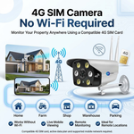 Maizic Smarthome 4G SIM Bullet CCTV Camera for Home Outdoor | 1080P HD Security Camera Without WiFi | Color Night Vision | 9 IR LEDs & White LED Light | Motion Detection | Two-Way Talk | Weatherproof Design