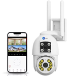 Maizic Smarthome SuperCam Dragonfly 5+5MP UHD Dual Lens/Screen WiFi Outdoor CCTV Camera for Home | Color Night Vision | Human Detection | Two-Way Audio | IP66 Waterproof Security Camera