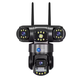 Batman Black 3in1 Wifi CCTV Camera (5MP+5MP+5MP) Full HD 3 Lens/3 Screen View Home Security Camera with Pan Tilt 360° View & 2 side camera horizontally rotate 180°