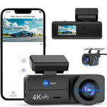 Maizic Smarthome 4K Front & 1080P Rear Dual Dash Cam for Car, Built-in WiFi, Voice Prompts, Super Night Vision, 64GB SD Card Support, 24H Parking Monitoring, G-Sensor & Loop Recording