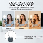 Maizic Smarthome K01 LED Video Light for Mobile, Camera & Laptop | 3 Modes Dimmable Clip-On Fill Light, 1000mAh Rechargeable Battery, 4.5W Type-C Charging for Selfies, YouTube, Vlogging & Photography
