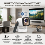 Maizic Smarthome CineGo Max View Smart LED Projector with Native 1080P Full HD, 4K Support, 14000 Lumens, Short Throw, Android OS, WiFi 6, Bluetooth 5.4, Auto Focus and Auto Keystone