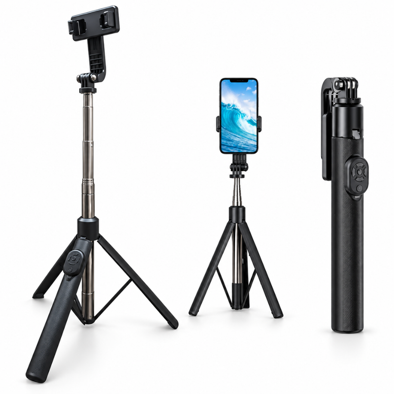 Maizic Smarthome 1 CreatorPod 11 70cm Selfie Stick Tripod with Bluetooth Remote, Reinforced Extendable Mobile Phone Stand for iPhone & Android, Vlogging, Reels, Selfies, Group Photos & Travel