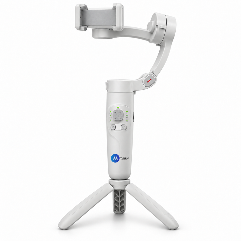 Maizic Smarthome M1 3-Axis Phone Gimbal Stabilizer with Face & Object Tracking, 5-8H Runtime, 2500mAh Battery, Foldable Tripod, Bluetooth, Time-Lapse & Zoom for Vlogging