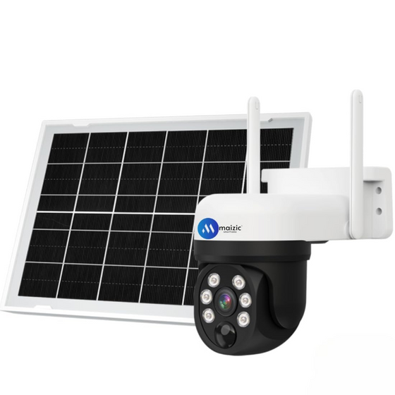 Ultracam 4MP 2K WiFi Solar Security Camera with Nvr Compatible, IP66 Waterproof