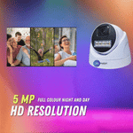 Maizic Smarthome 5MP Outdoor Dome CCTV Camera | Wired Ethernet IP Security Camera with Night Vision + Starlight, Built-in Audio, ONVIF & NVR Compatible, Waterproof, 2-Year Warranty