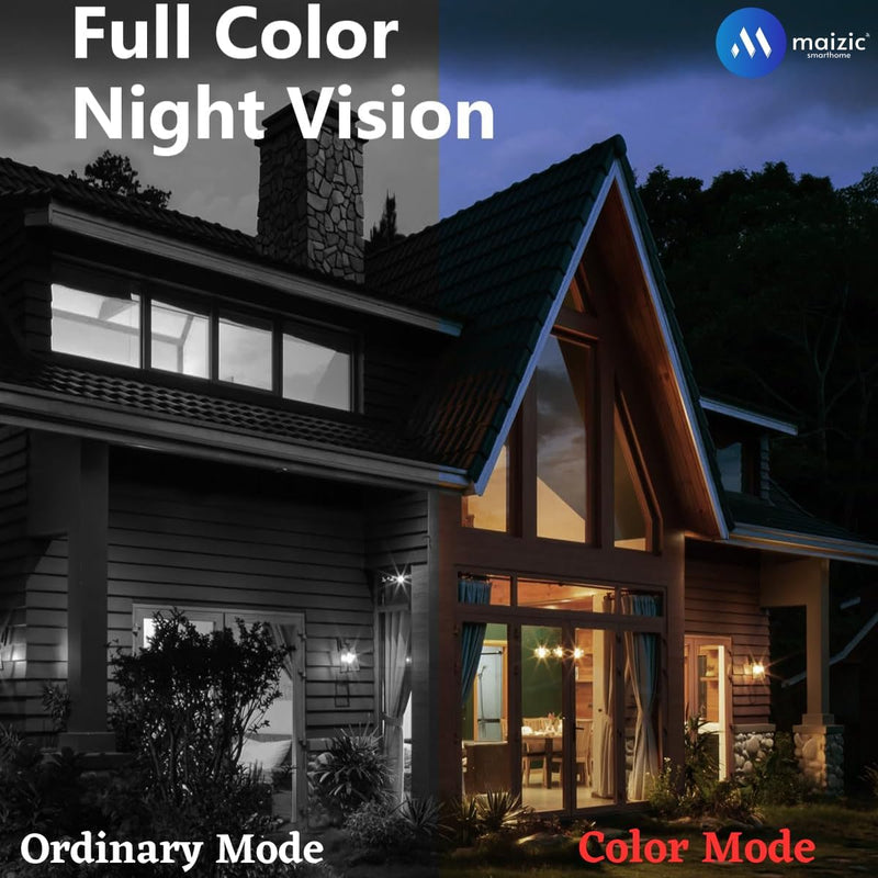 Maizic Smarthome 360° View CCTV Duo | Dual Lens 5+5MP Cameras with Smart Motion Tracking, Night Vision & 2-Way Talk – Total Home Protection!