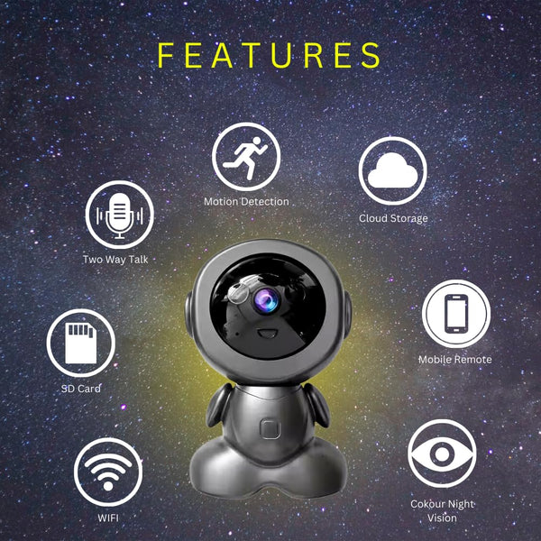 Maizic Smarthome 3MP WiFi CCTV Camera (Pack of 2) | 360° View, AI Human Detection, Color Night Vision, Motion Tracking | Indoor & Outdoor Home Security