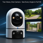 Maizic Smarthome Kyrone X2 5+5MP Dual Lens/Screen WiFi Indoor CCTV Camera | Full HD 1080p | 360° View | Color + IR Night Vision | Two-Way Audio | Motion Detection | Video Calling | SD Card Support up to 128 GB