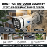 Maizic Smarthome 8MP Outdoor Bullet Wired IP CCTV Camera for Home & Office | Ethernet Security Camera with Built-in Audio, Starlight Night Vision, ONVIF & NVR Compatible, Waterproof