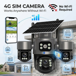 Maizic Smarthome Ultragenie 4G Solar Triple Lens CCTV Camera | 5MP×3 (15MP) AI Triple PTZ | Triple Screen View | 360° Outdoor Security Camera | Color Night Vision | Human Detection | 2-Way Audio | IP66 Waterproof
