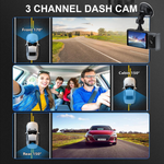 Maizic Smarthome Navic TriX WiFi 3-Channel Dash Cam | 1080P HD | 3