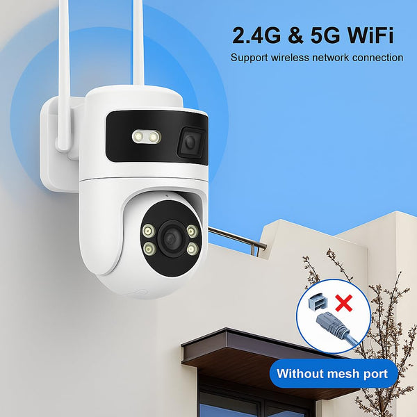 Maizic Smarthome Supercam Syno WiFi CCTV Camera 4 MP+ 4 MP Full HD Home Security Smart Camera, 360 Degree Coverage, Night Vision, Two-Way Audio, Mobile App, Cloud & SD Card Recording