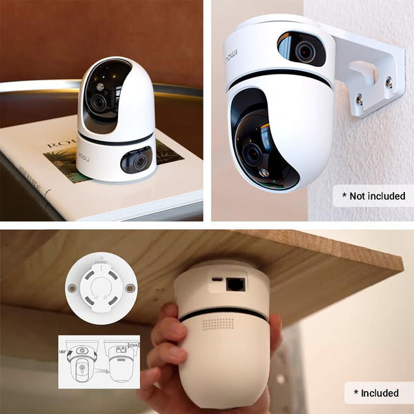 Maizic Smarthome Supercam X2 Dual-Lens 4MP+4MP Wi-Fi Indoor CCTV Camera | 360° Pan & Tilt | HD View | Color Night Vision | Two-Way Audio | AI Motion & Human Detection | Built-in Audible Alarm