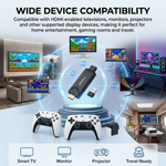 Maizic Smarthome GS5 Pro 4K Retro Gaming Stick | 30000+ Built-in Games | 53 Emulators | Wireless Plug & Play HDMI Console | Includes 2 Wireless Controllers | For TV, PC & Projector