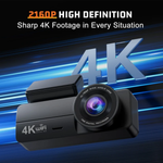 Maizic Smarthome 4K Front & 1080P Rear Dual Dash Cam for Car, Built-in WiFi, Voice Prompts, Super Night Vision, 64GB SD Card Support, 24H Parking Monitoring, G-Sensor & Loop Recording