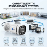 Maizic Smarthome 8MP Ultra HD Wired Bullet IP Camera | Outdoor Ethernet CCTV Security Camera with Built-in Audio, Starlight Full Color Night Vision, ONVIF Compatible, NVR Supported